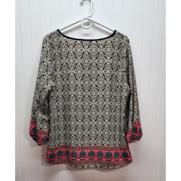Moa Moa Bohemian Style Womens Blouse With Intricate Vibrant Print - Picture 5 of 8